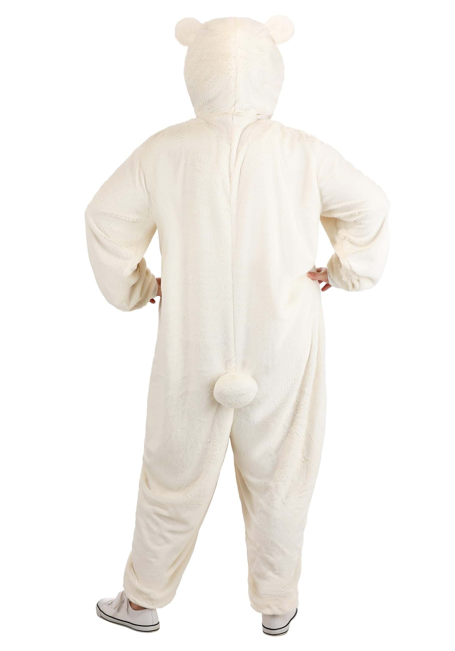 Plus Size White Polar Bear Adult Costume Onesie , Bear Costumes
