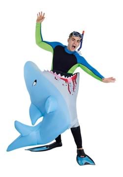 Adult Man Eating Inflatable Shark Costume