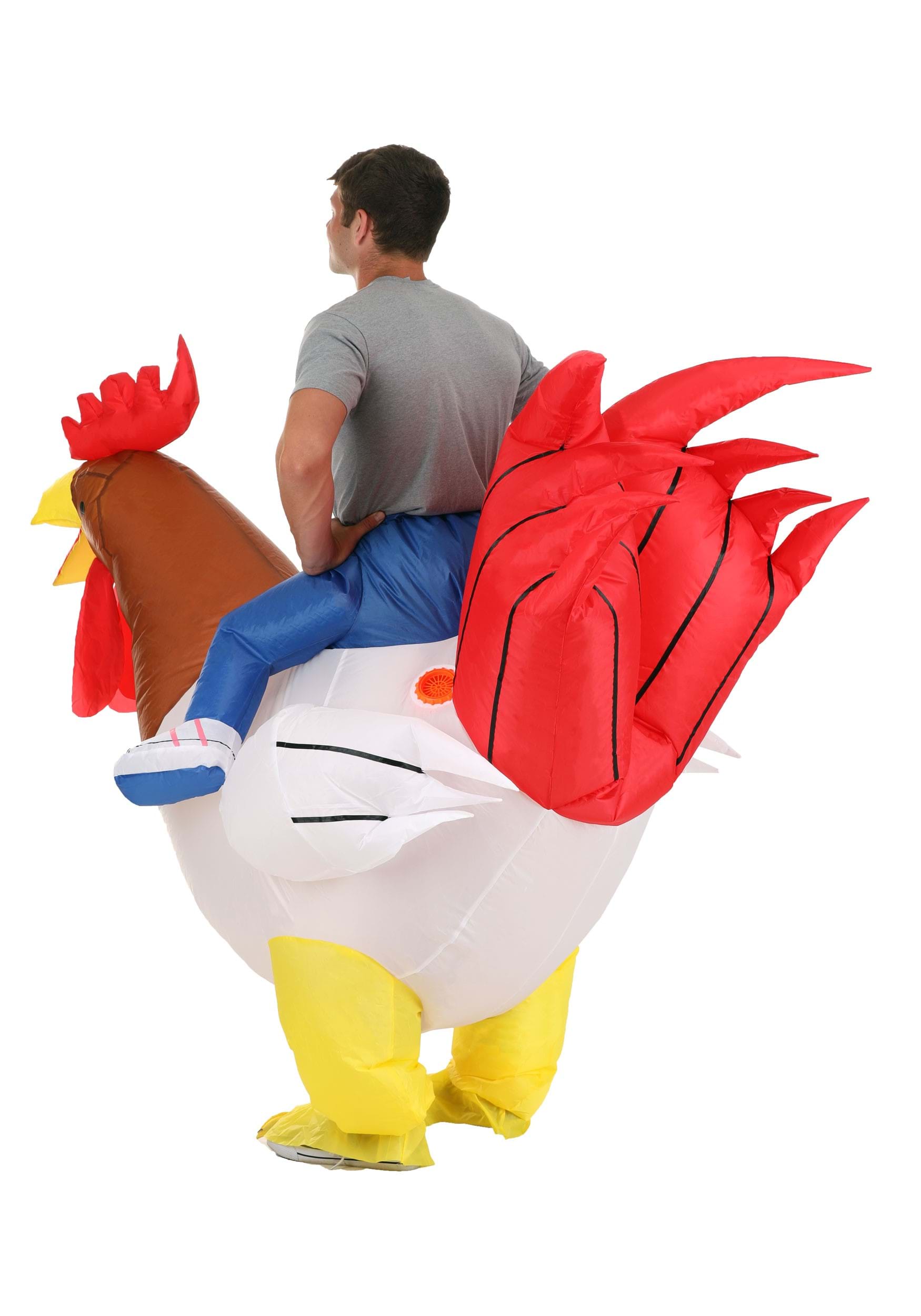 Inflatable Ride-On Rooster Costume For Adults