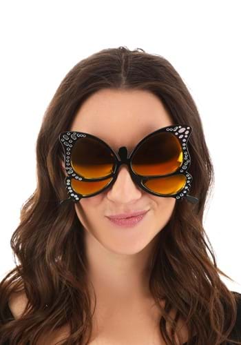 Adult Orange Butterfly Costume Glasses
