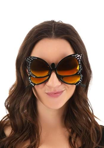 Click Here to buy Orange Butterfly Adult Costume Glasses | Animal Accessories from HalloweenCostumes, CDN Funds & Shipping