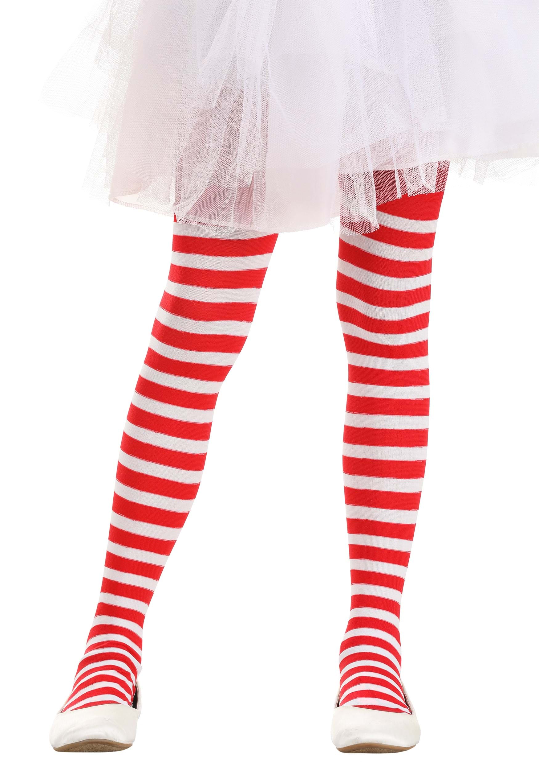 Christmas Pantyhose Candy Cane Striped Leggings Tights for Holiday