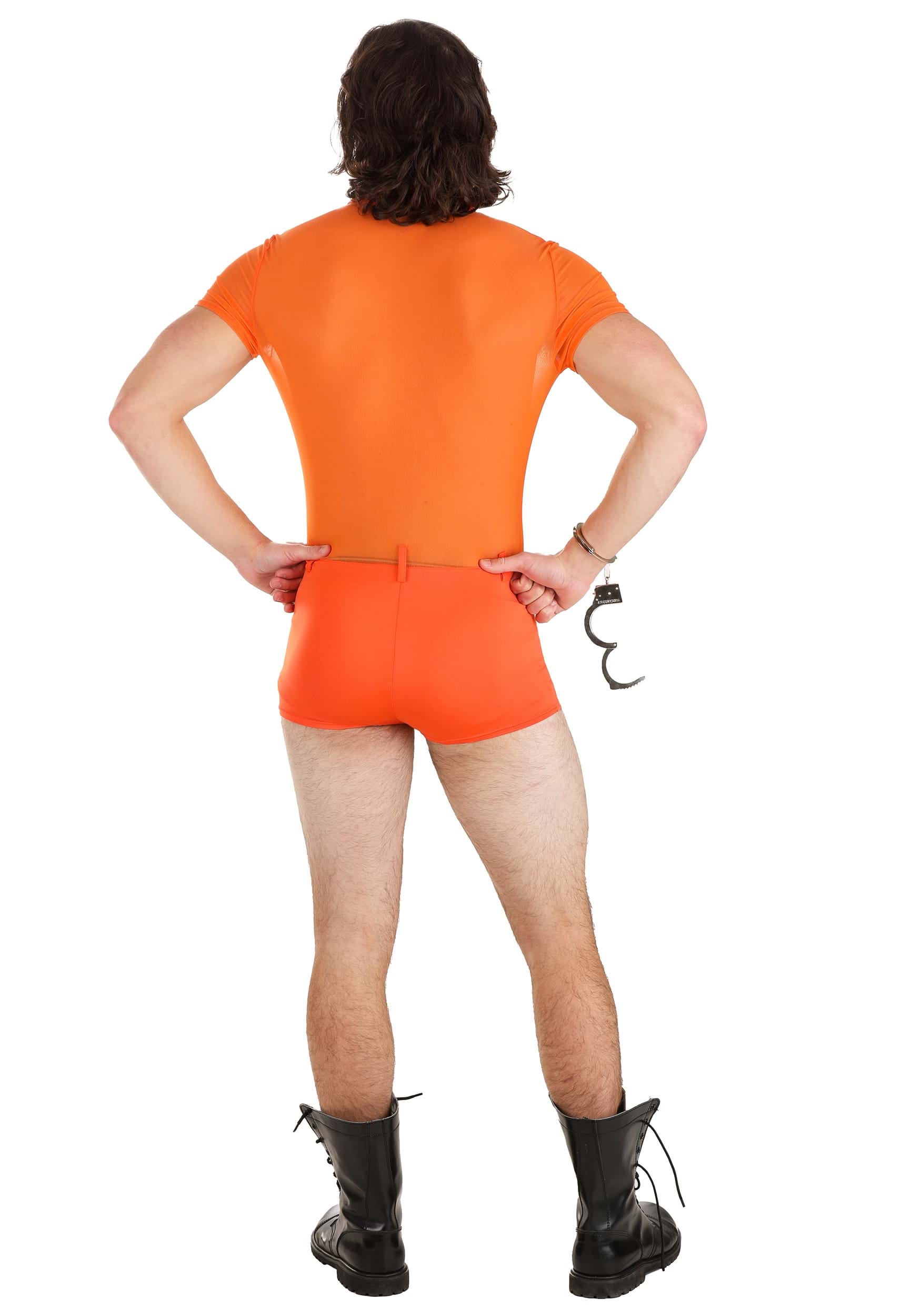 Sexy Orange Prisoner Men's Costume , Sexy Costumes