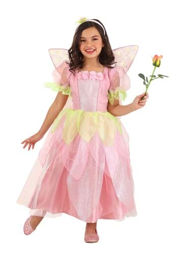 Click Here to buy Deluxe Rose Fairy Girls Costume | Fairy Tale Costumes from HalloweenCostumes, CDN Funds & Shipping