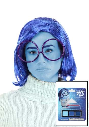 Click Here to buy Womens Disney Inside Out Sadness Wig & Glasses Costume Accessory Kit from HalloweenCostumes, CDN Funds & Shipping
