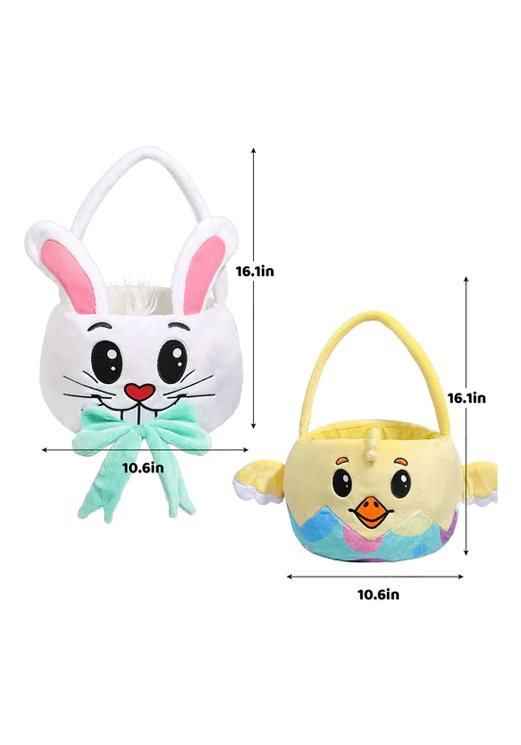 2 Pack Chicken And Bunny Easter Basket Set , Easter Accessories