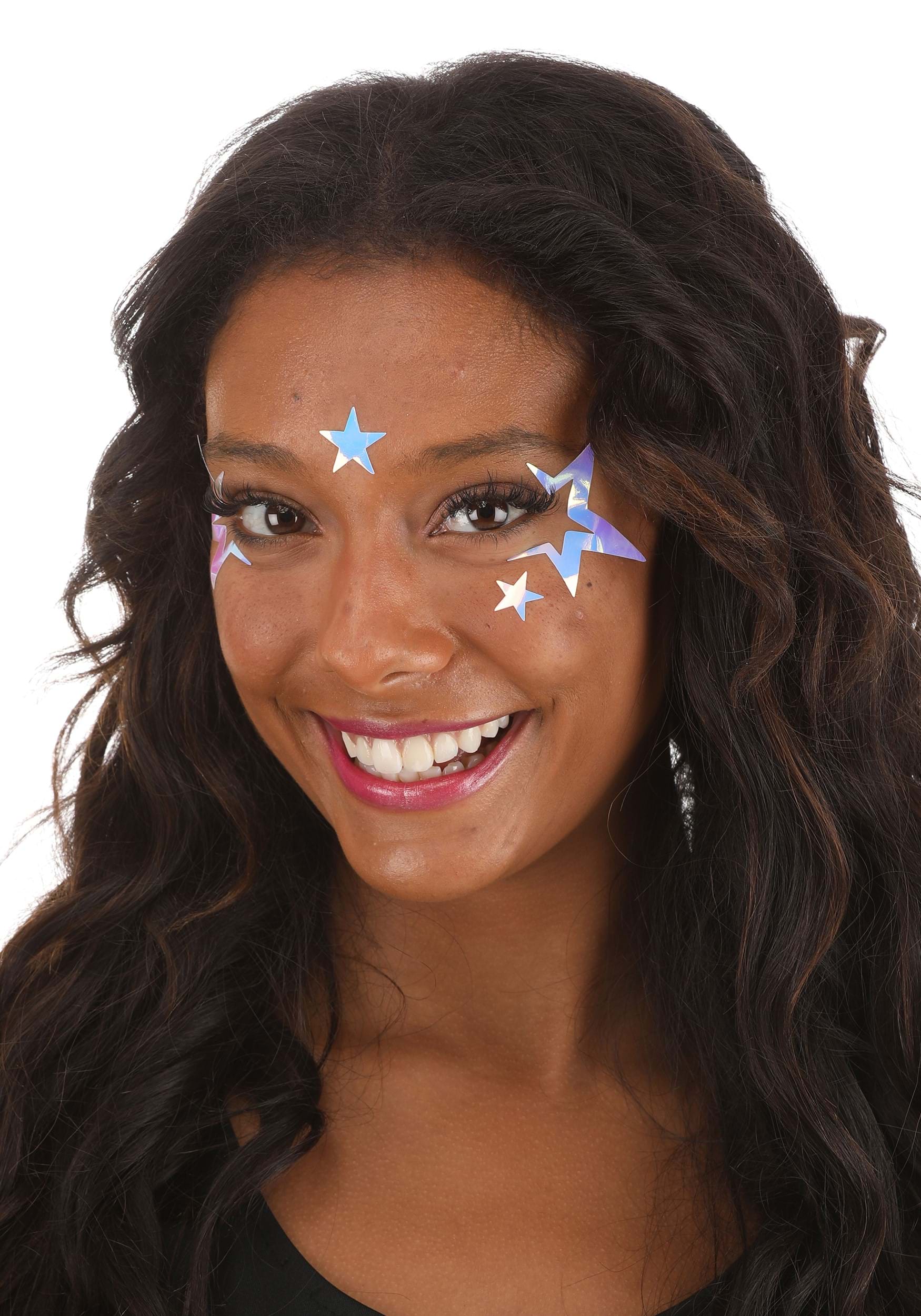 Holographic JamStar Face Decals In Electric Opal
