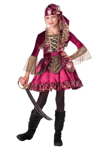 Click Here to buy First Mate Pirate Costume Dress for Girls | Kids Pirate Costumes from HalloweenCostumes, CDN Funds & Shipping