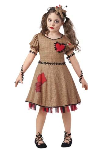 Click Here to buy Girls Classic Voodoo Doll Costume | Halloween Dress for Kids from HalloweenCostumes, CDN Funds & Shipping