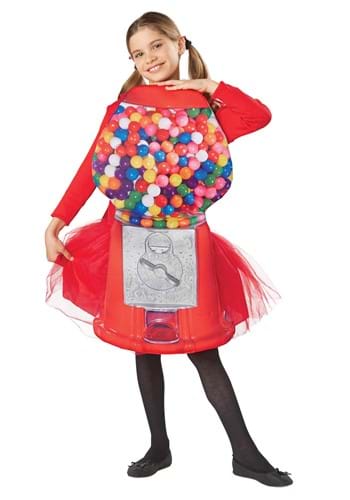 Girls Colorful Gumball Machine Costume Main