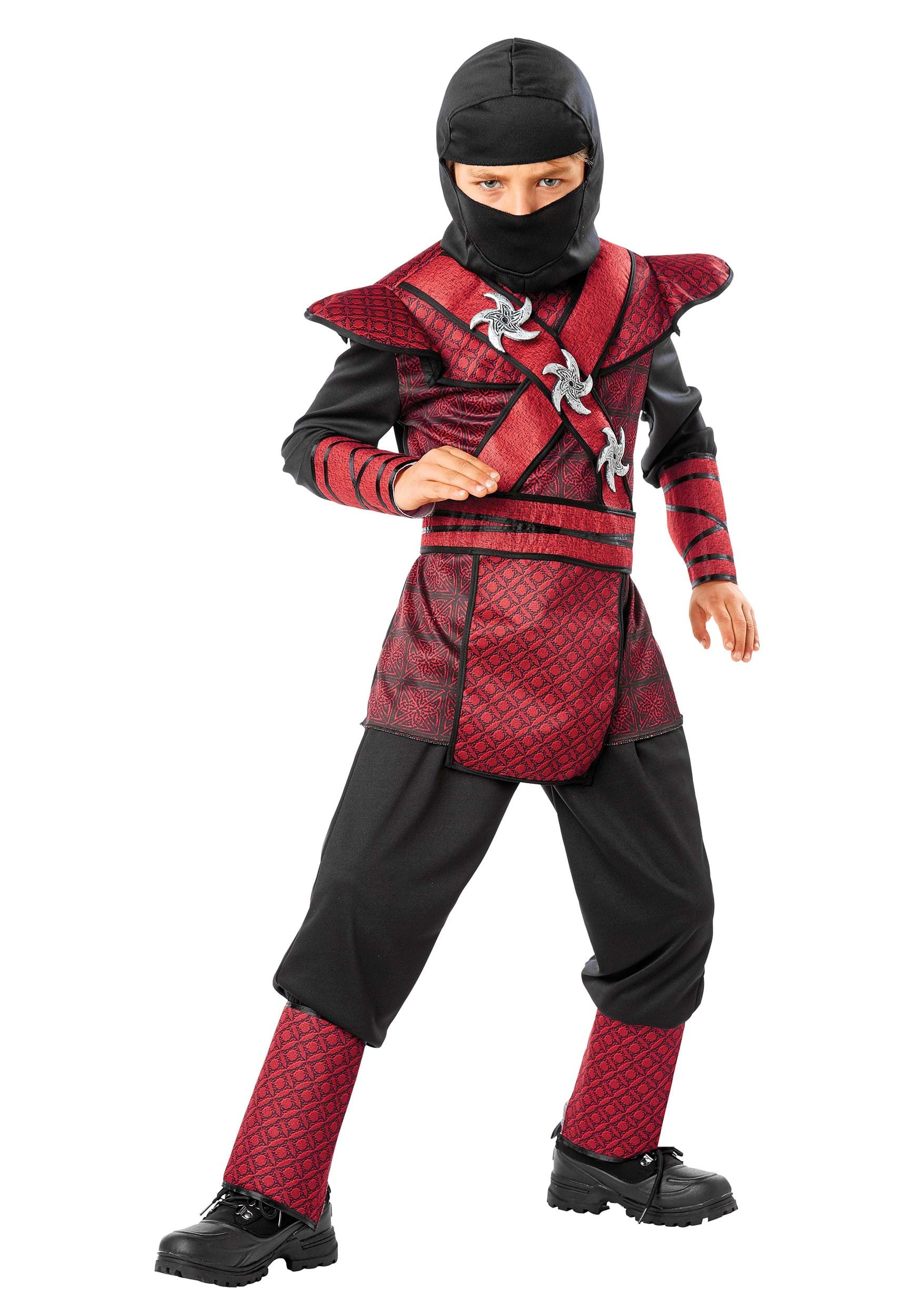 Kid's Regal Red Ninja Costume , Ninja Warrior Halloween Costume