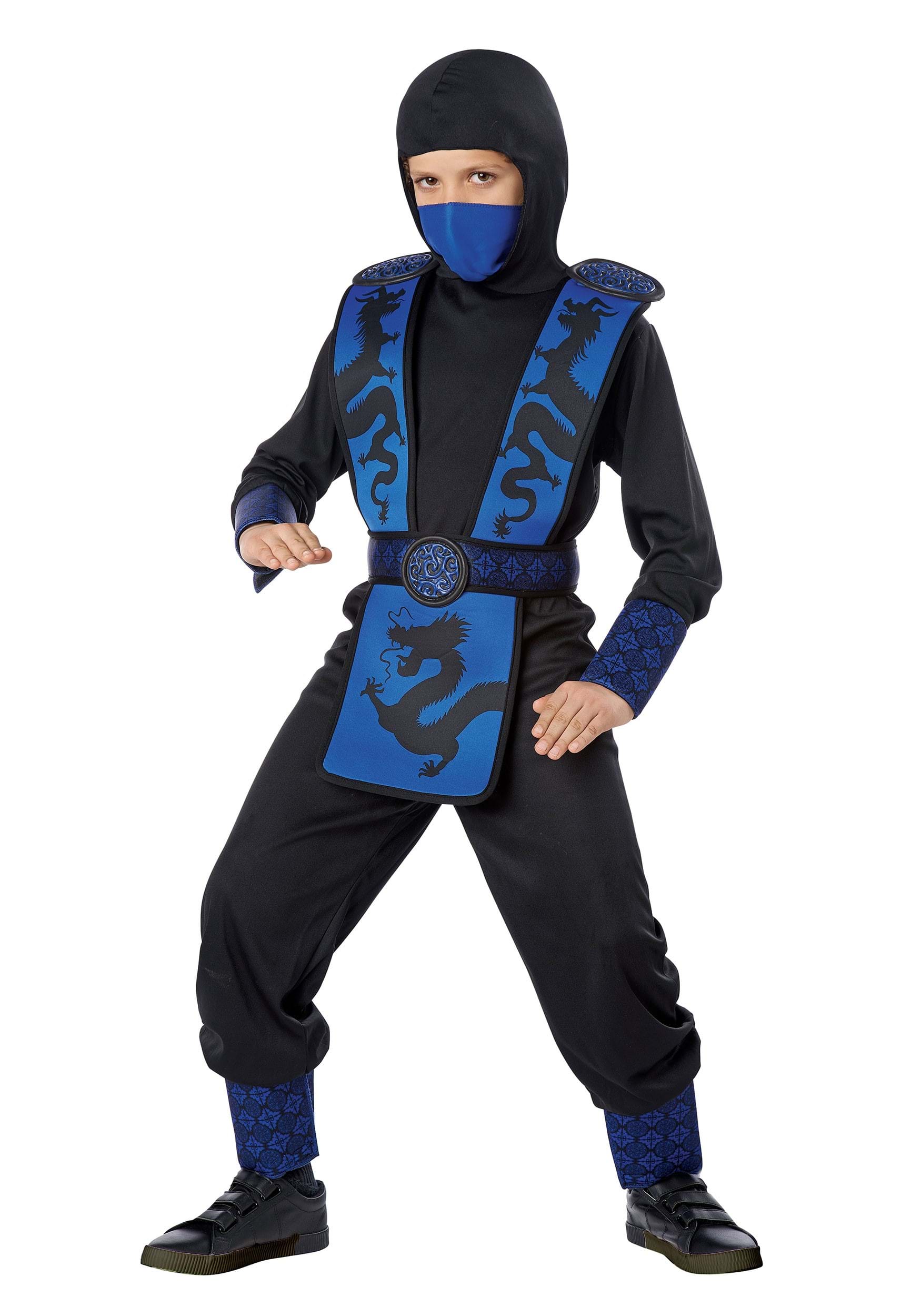 Kid's Regal Blue Ninja Costume , Ninja Costumes