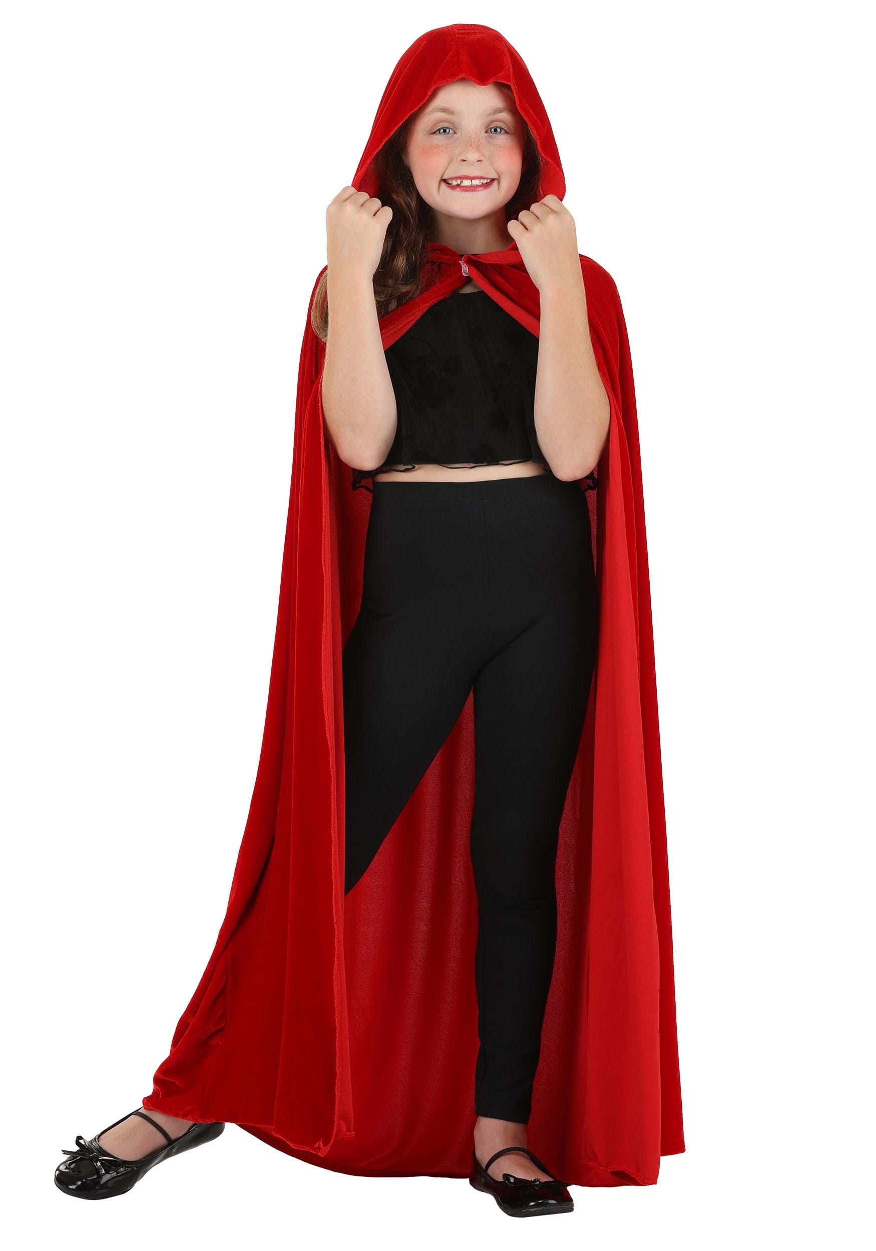 Red Velveteen Kid's Cape , Costume Capes