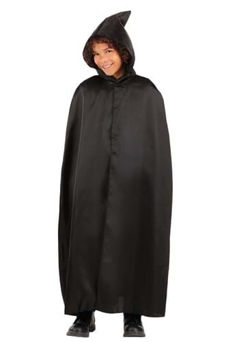 Kids Black Hooded Cloak