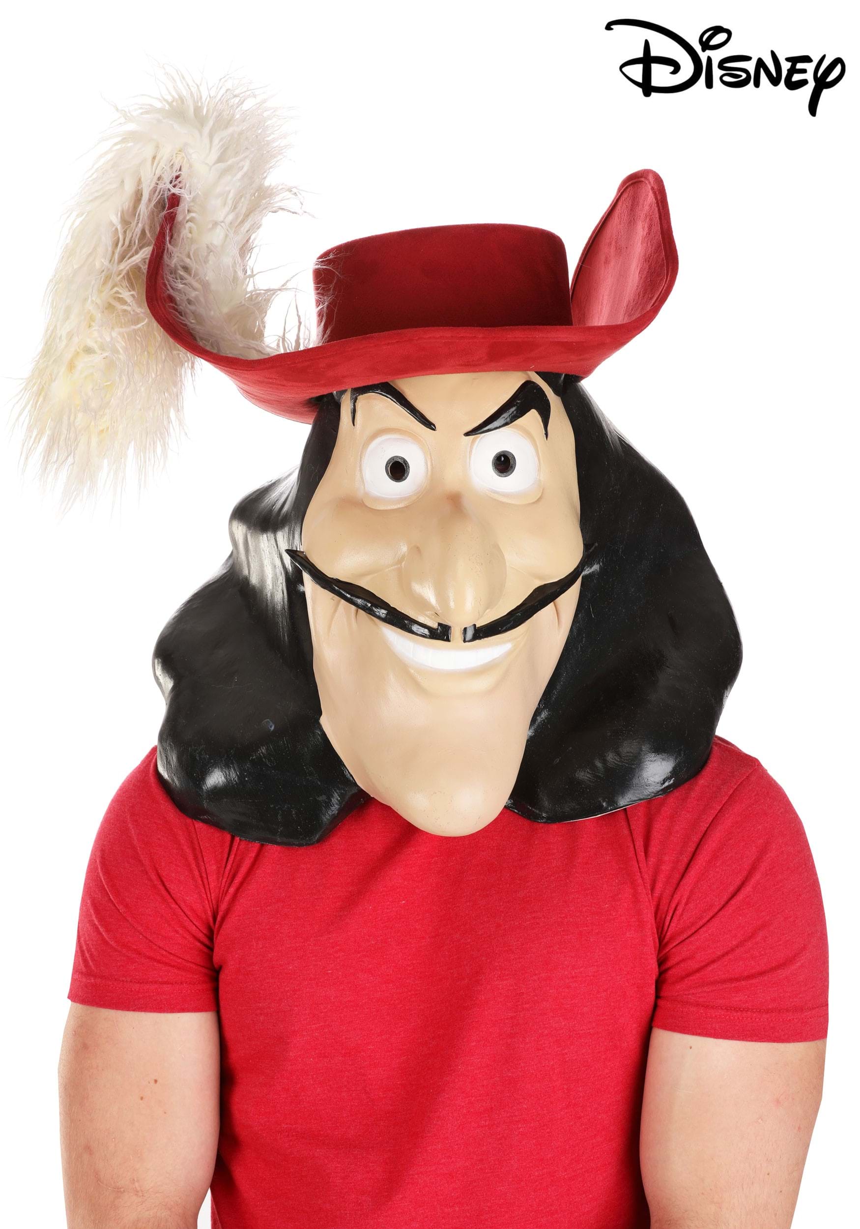 Captain Hook Latex Adult Mask | Adult | Unisex | Pink/Black/Red | One-Size | FUN Costumes