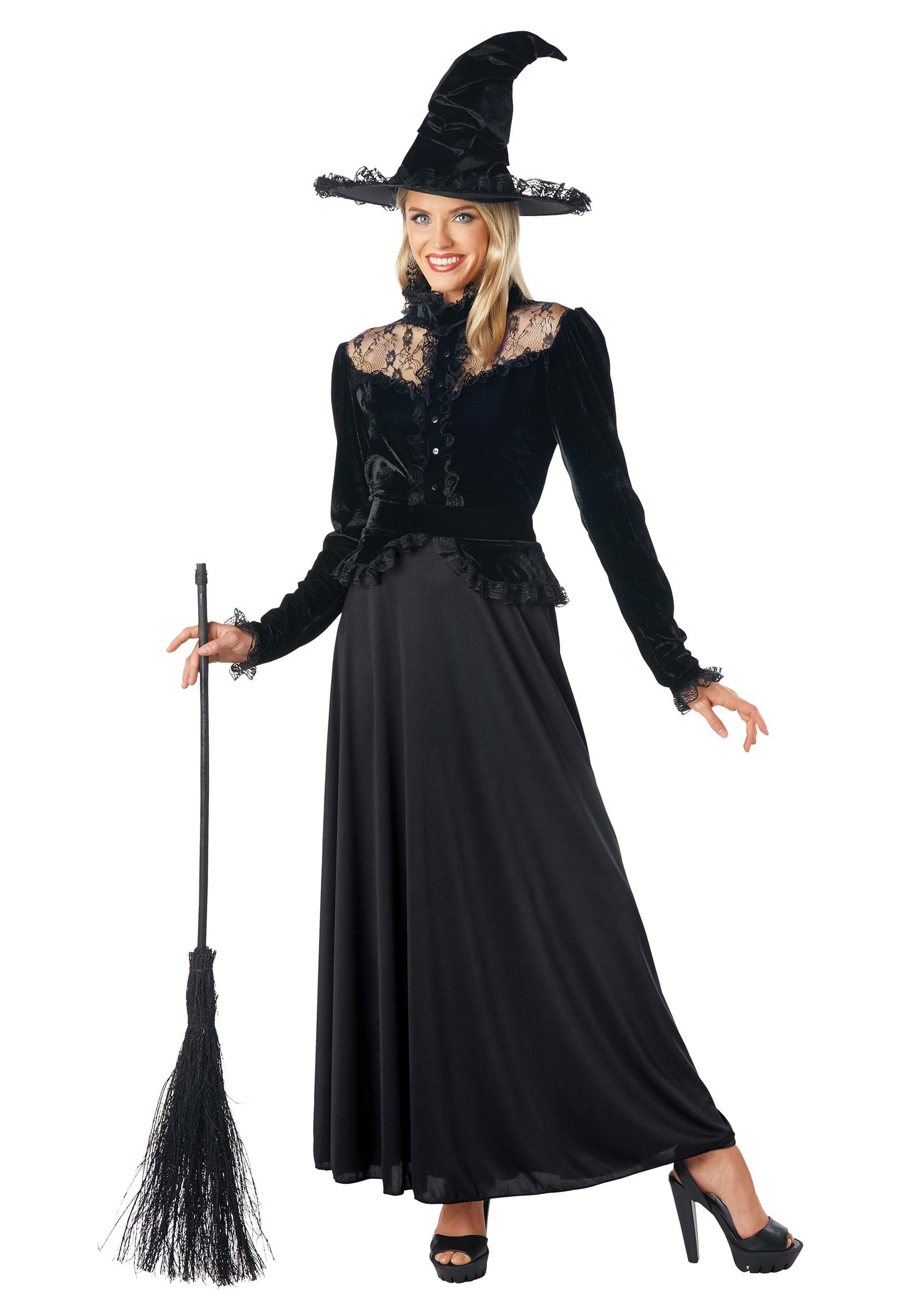 Women's Classic Black Witch Costume Dress , Witch Costumes