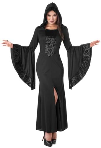 Adult Black Hooded Dress