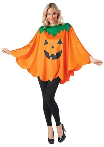 Click Here to buy Pumpkin Poncho Adult Costume from HalloweenCostumes, CDN Funds & Shipping