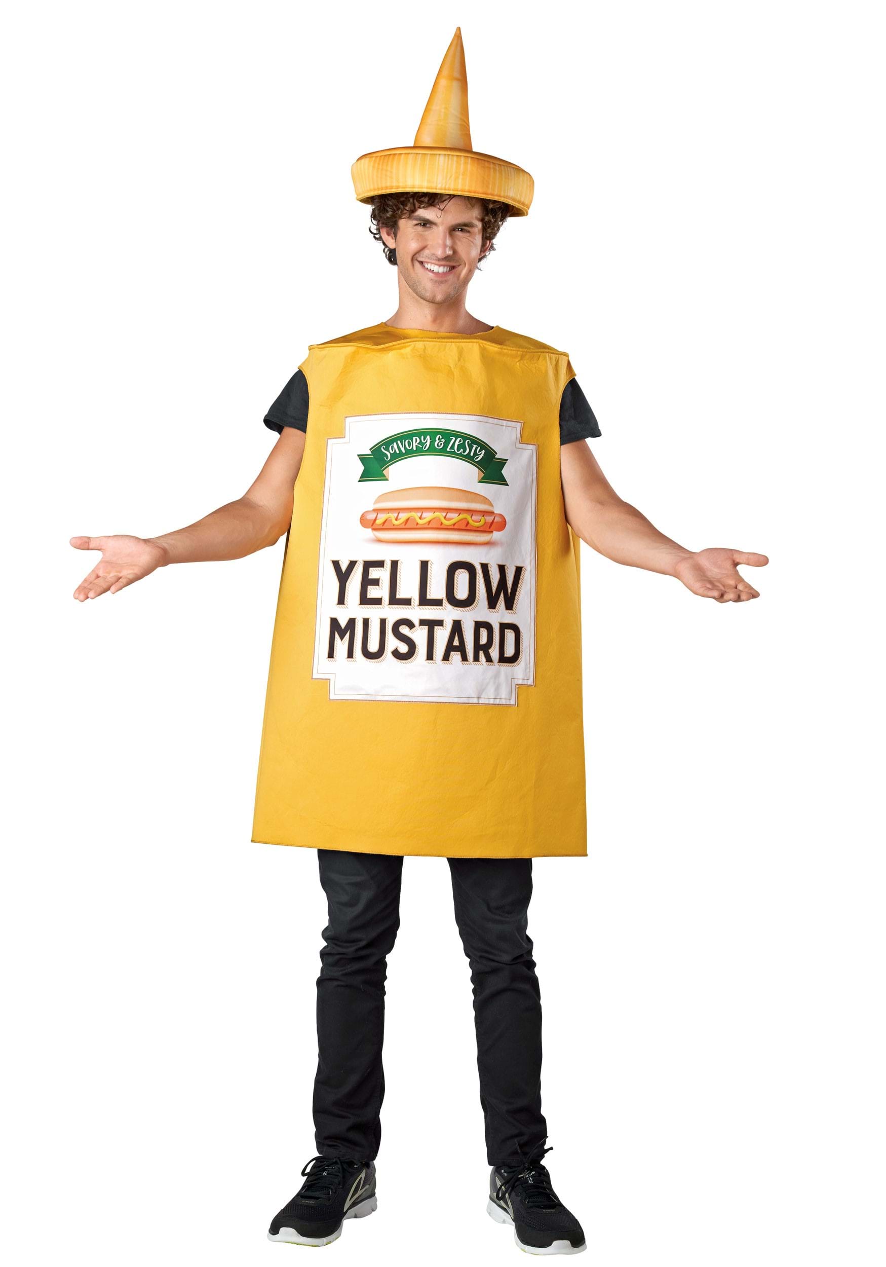 Adult Mustard Bottle Costume , Made By Us Costumes