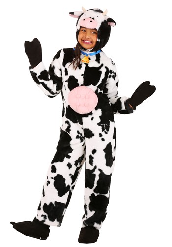 Kid's Deluxe Plush Spotted Cow Costume Alt 3