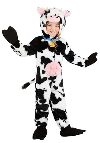Click Here to buy Deluxe Plush Spotted Cow Toddler Costume | Kids Animal Costumes from HalloweenCostumes, CDN Funds & Shipping