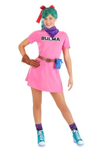 Click Here to buy Dragon Ball Bulma Womens Costume Dress | Womens Anime Costumes from HalloweenCostumes, CDN Funds & Shipping