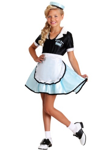 Click Here to buy Kids Car Hop Girl Costume from HalloweenCostumes, CDN Funds & Shipping