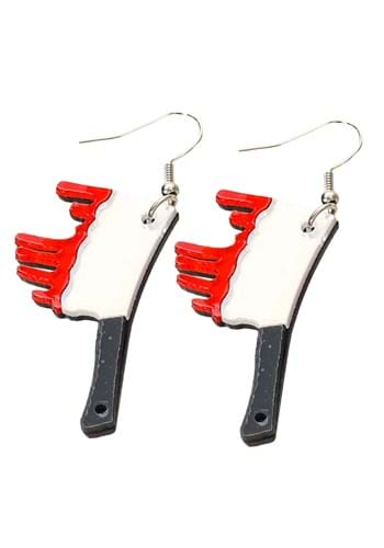 Click Here to buy Bloody Butcher Knife Costume Earrings from HalloweenCostumes, CDN Funds & Shipping