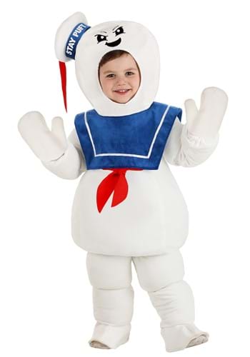 Click Here to buy Deluxe Stay Puft Marshmallow Man Toddler Ghostbusters Costume | Stay Puft Marshmallow Man Costumes from HalloweenCostumes, CDN Funds & Shipping
