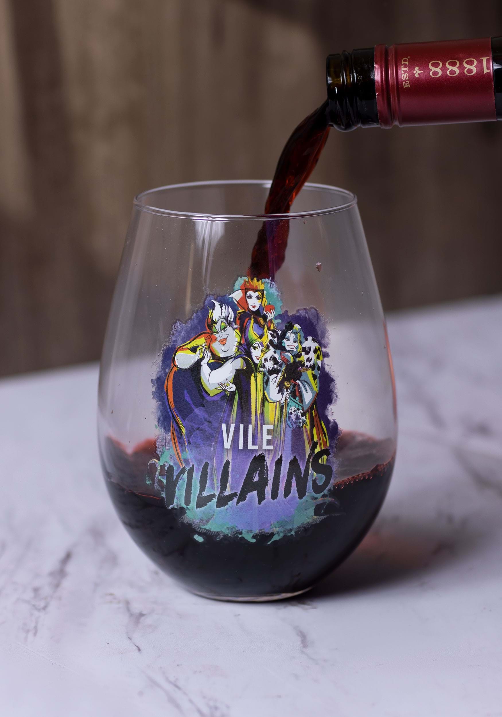 Disney Vile Villains 33.5oz Oversized Glass