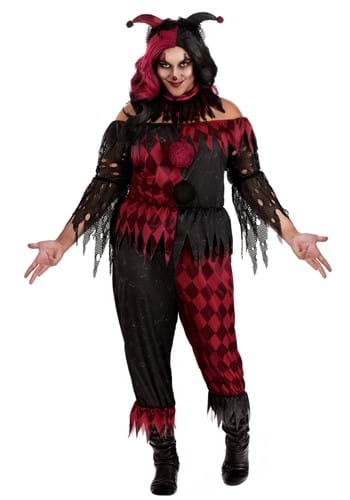 Click Here to buy Plus Size Jinxed Jester Clown Womens Costume | Jester Costumes from HalloweenCostumes, CDN Funds & Shipping
