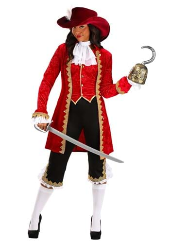 Child Deluxe Pirate Captain Hook Costume Boys Caribbean Fancy Dress Age  4-12