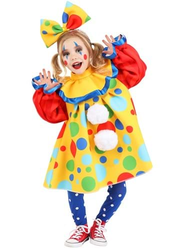 Click Here to buy Toddler Posh Polka Dot Clown Costume | Kids Clown Costumes from HalloweenCostumes, CDN Funds & Shipping