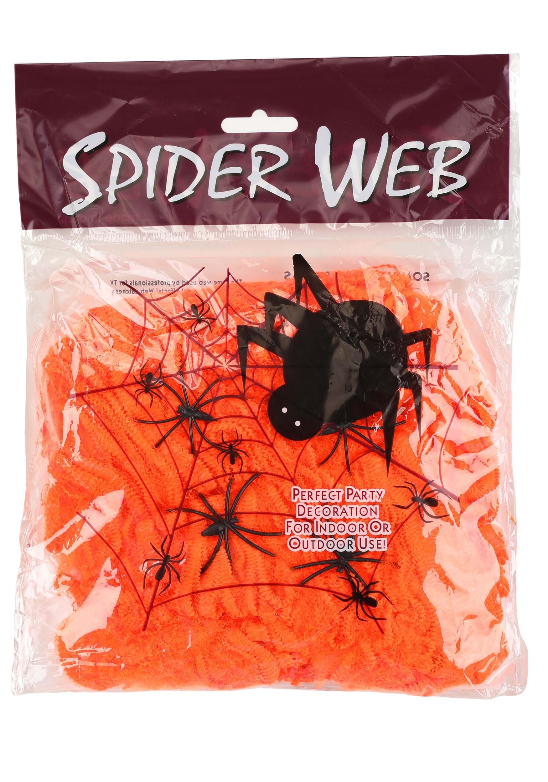 200 Square FT Orange Spider Web Prop , Spider Webs
