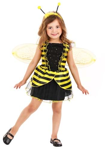 Click Here to buy Girls Toddler Lil Bee Costume Dress | Bee Costumes from HalloweenCostumes, CDN Funds & Shipping