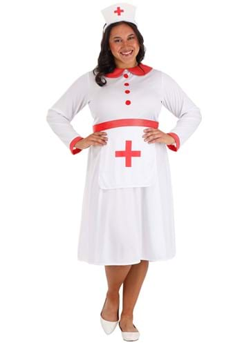 Click Here to buy Womens Plus Size Classic Nurse Costume | Plus Size Costumes from HalloweenCostumes, CDN Funds & Shipping