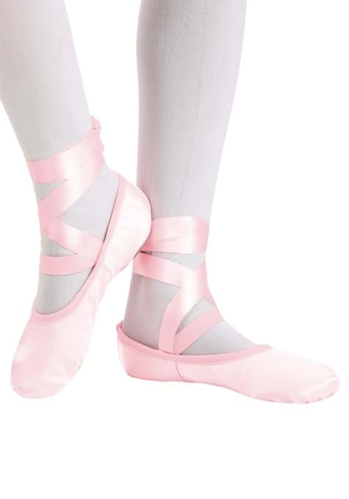 Child Faux Satin Ballet Slipper