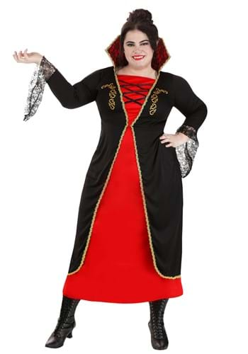 Click Here to buy Plus Size Classic Vampire Costume Dress for Women | Vampire Costumes from HalloweenCostumes, CDN Funds & Shipping