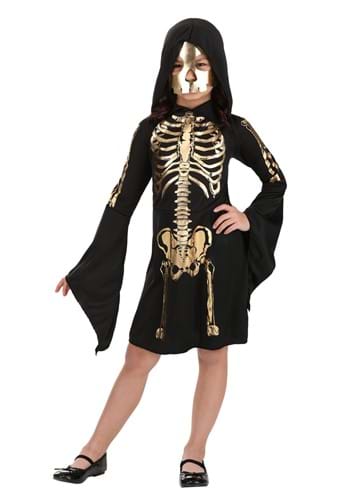 Click Here to buy Gilded Skeleton Dress Girls Costume from HalloweenCostumes, CDN Funds & Shipping