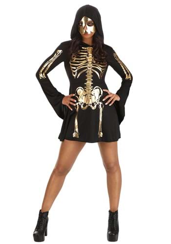 Click Here to buy Gilded Skeleton Dress Womens Costume from HalloweenCostumes, CDN Funds & Shipping