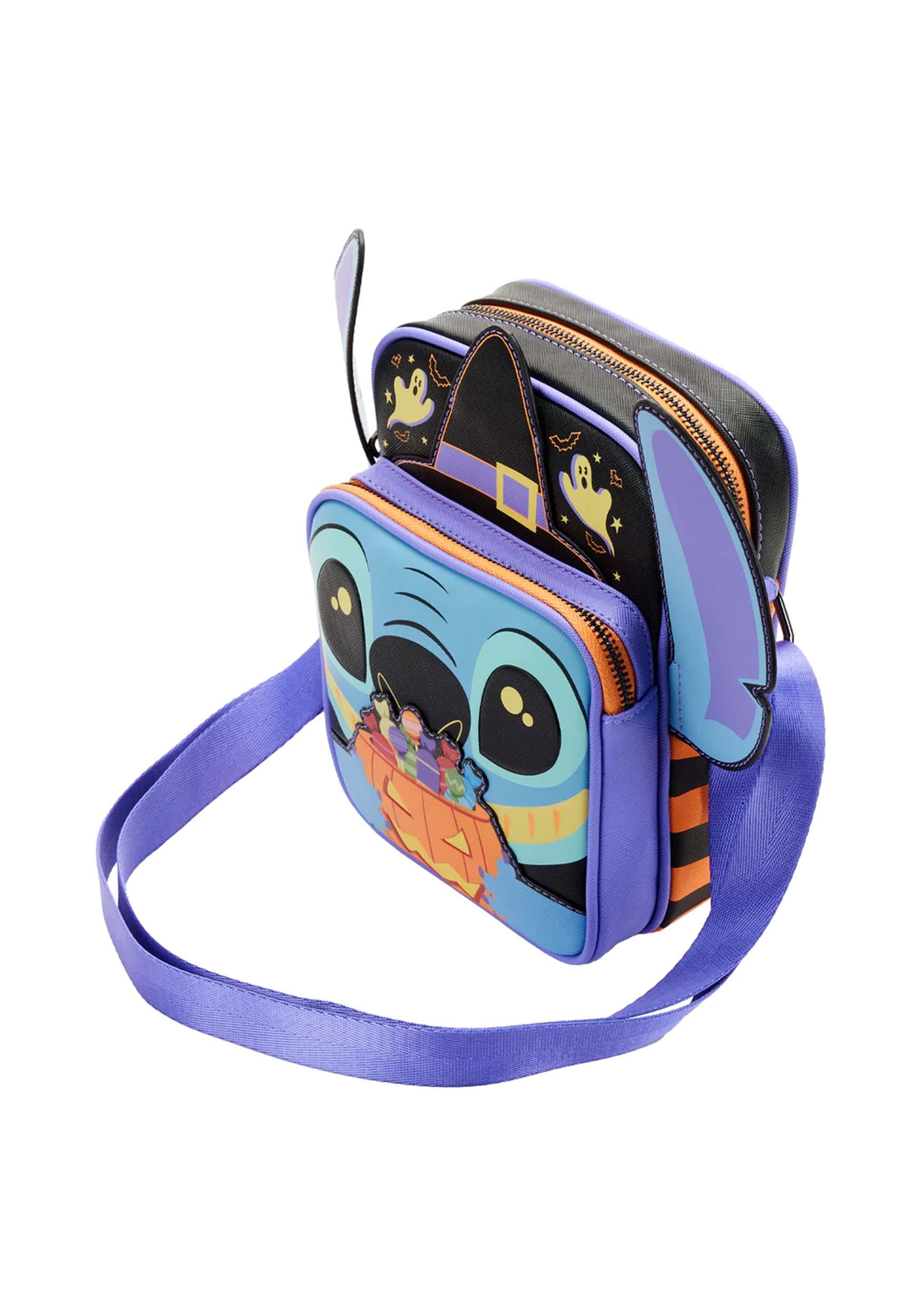 Loungefly Disney Lilo And Stitch Glow Halloween Candy Cosplay Passport Bag