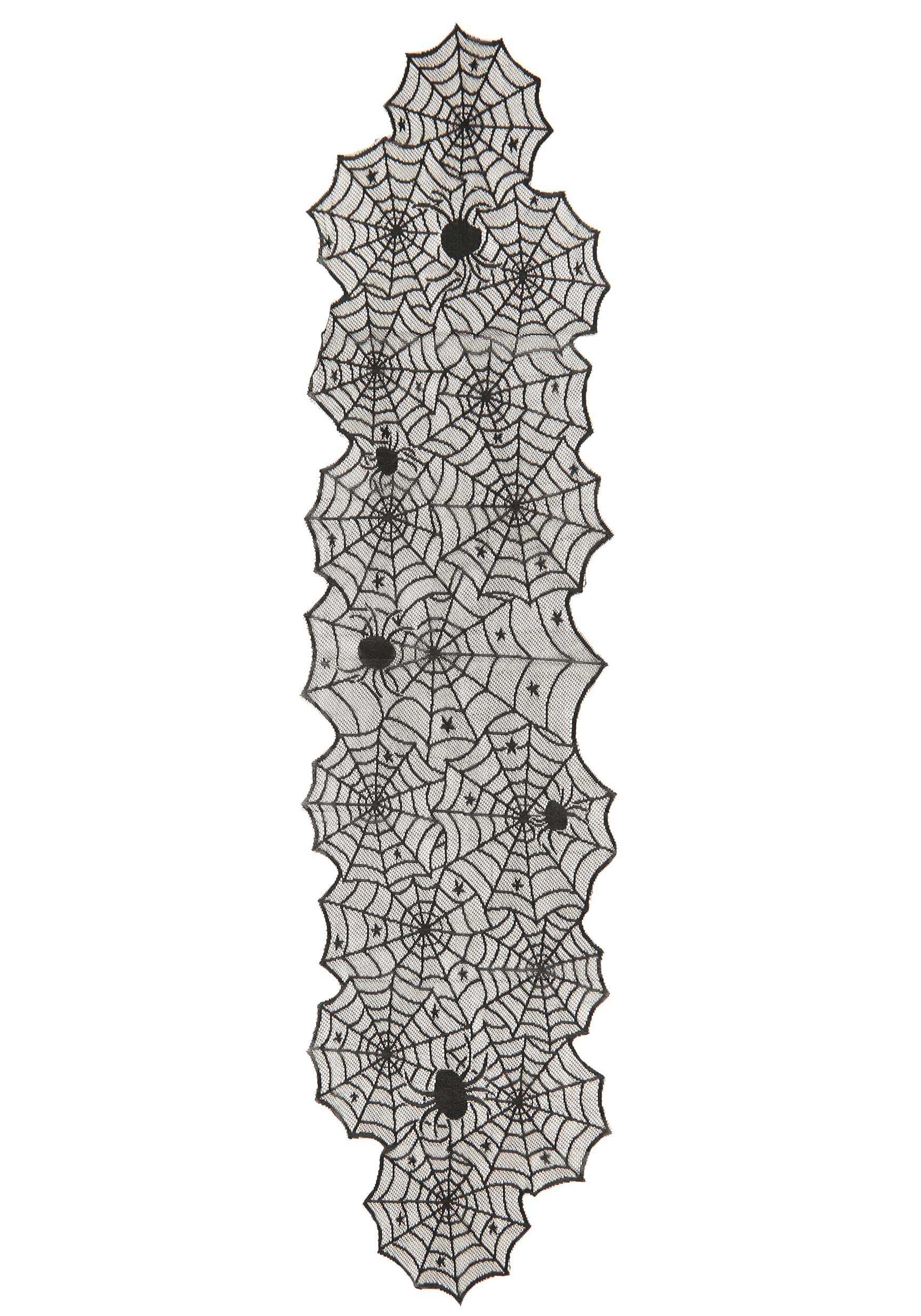 72" X 18" Table Runner Swarm of Spider Webs Decoration | Table Decorations