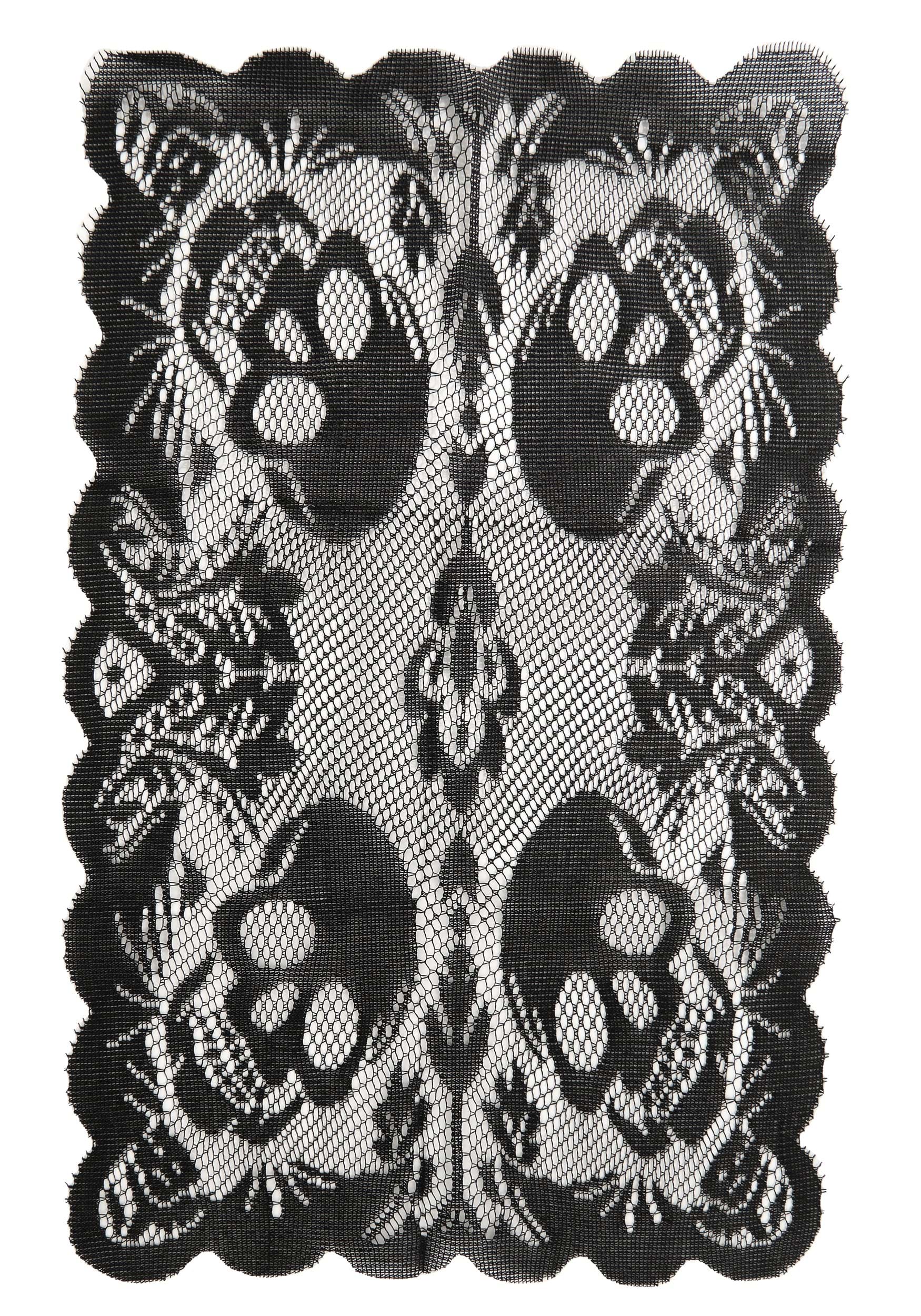 18"L x 12"W Black Skull Gothic Table Mat Decoration | Table Decorations