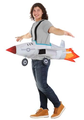Click Here to buy Adult Ride-In Fighter Jet Costume | Made by Us Ride-On Costumes from HalloweenCostumes, CDN Funds & Shipping