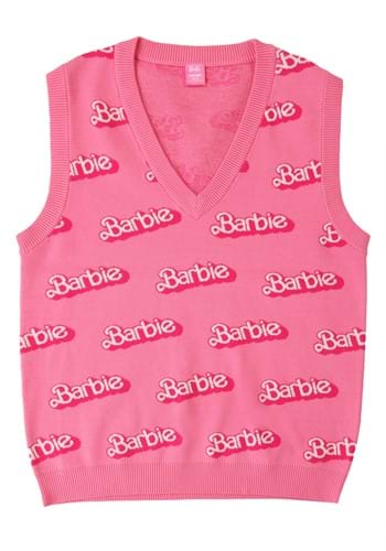 Click Here to buy Cakeworthy Barbie Pink Knit Vest for Adults | Barbie Costumes from HalloweenCostumes, CDN Funds & Shipping