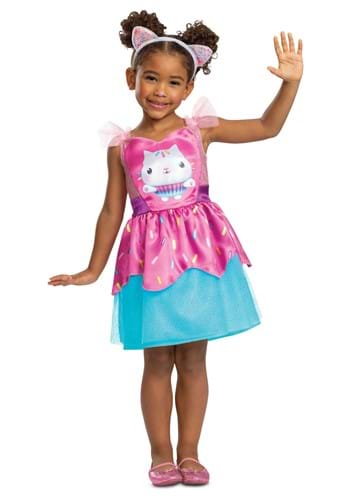 Click Here to buy Gabbys Dollhouse Cakey Cat Classic Costume for Toddlers from HalloweenCostumes, CDN Funds & Shipping
