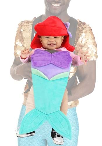 Click Here to buy Disney Little Mermaid Baby Carrier Cover Ariel Costume | Baby Costumes from HalloweenCostumes, CDN Funds & Shipping