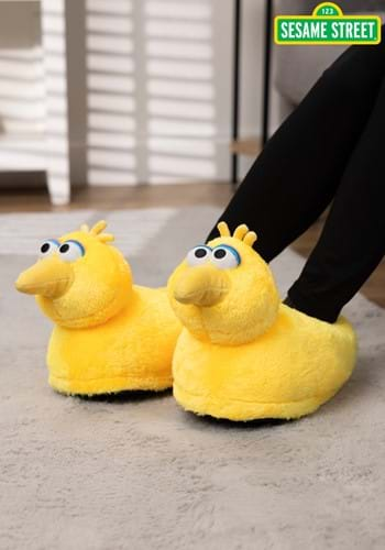 Big Bird Plush Slippers Adult