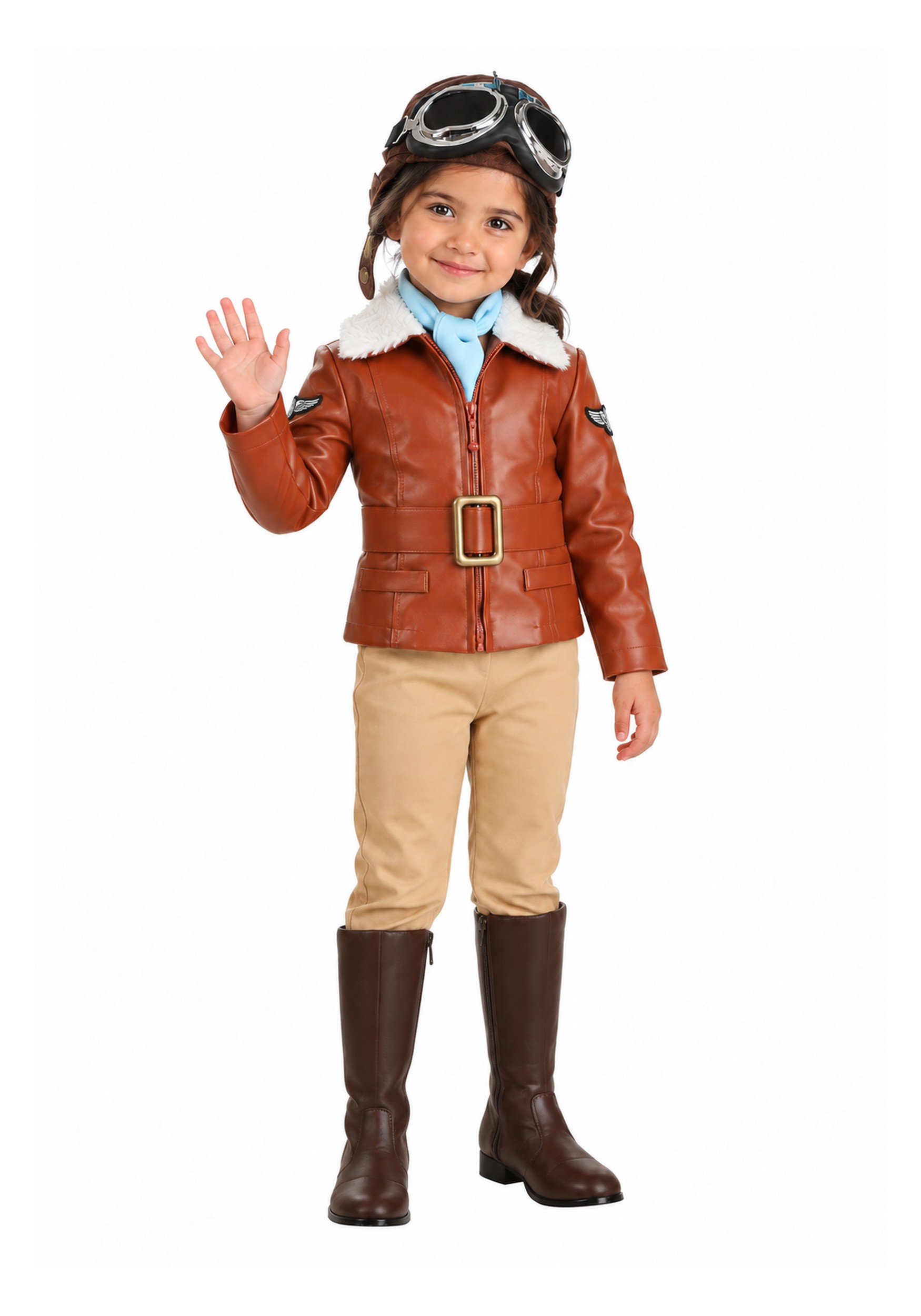 Girl's Deluxe Amelia Earhart Costume for Toddlers