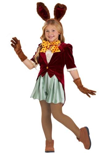 Click Here to buy Trendy Girls March Hare Costume | Storybook Costumes from HalloweenCostumes, CDN Funds & Shipping